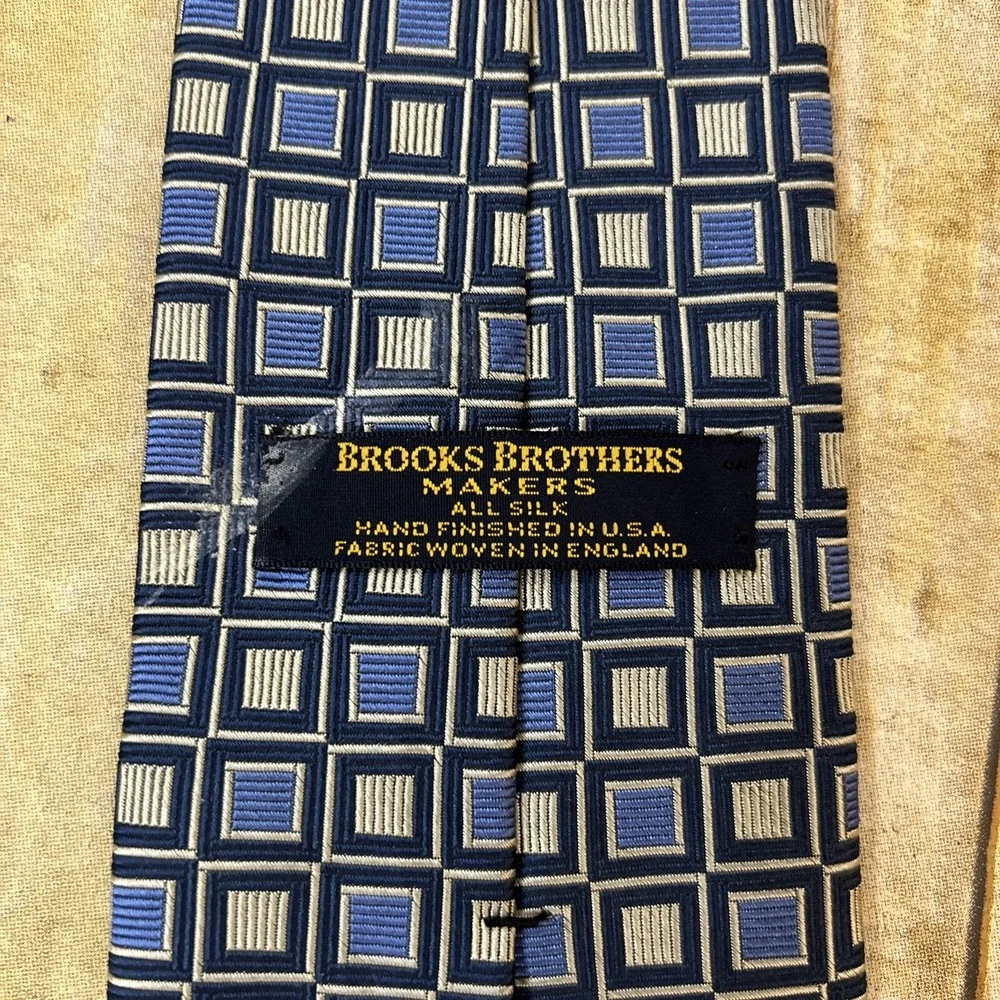 Brooks Brothers Makers Tie Geometric Silk New NWT